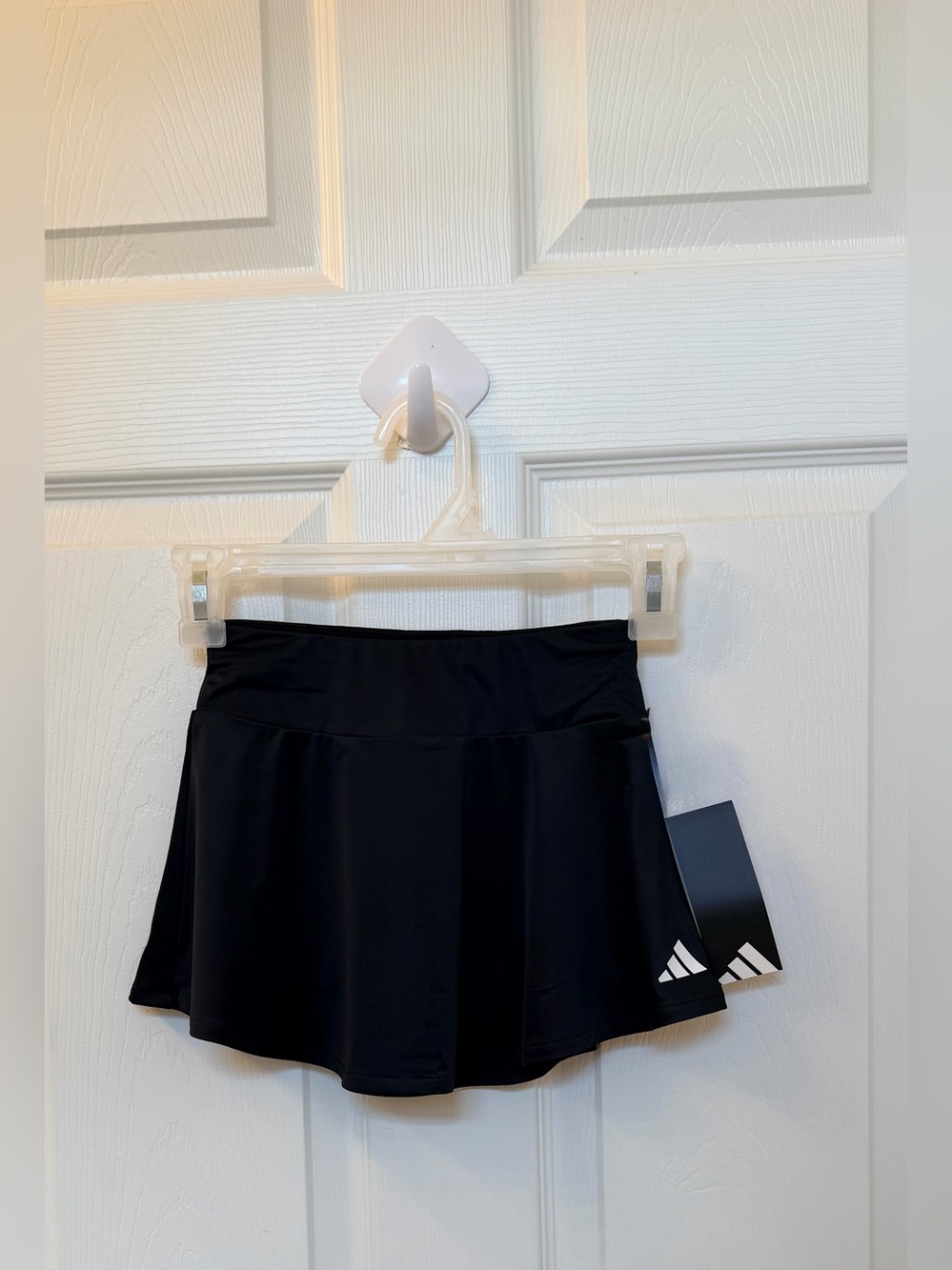 NWT adidas Black Athletic Skort with Subtle Logo Girls Size 6